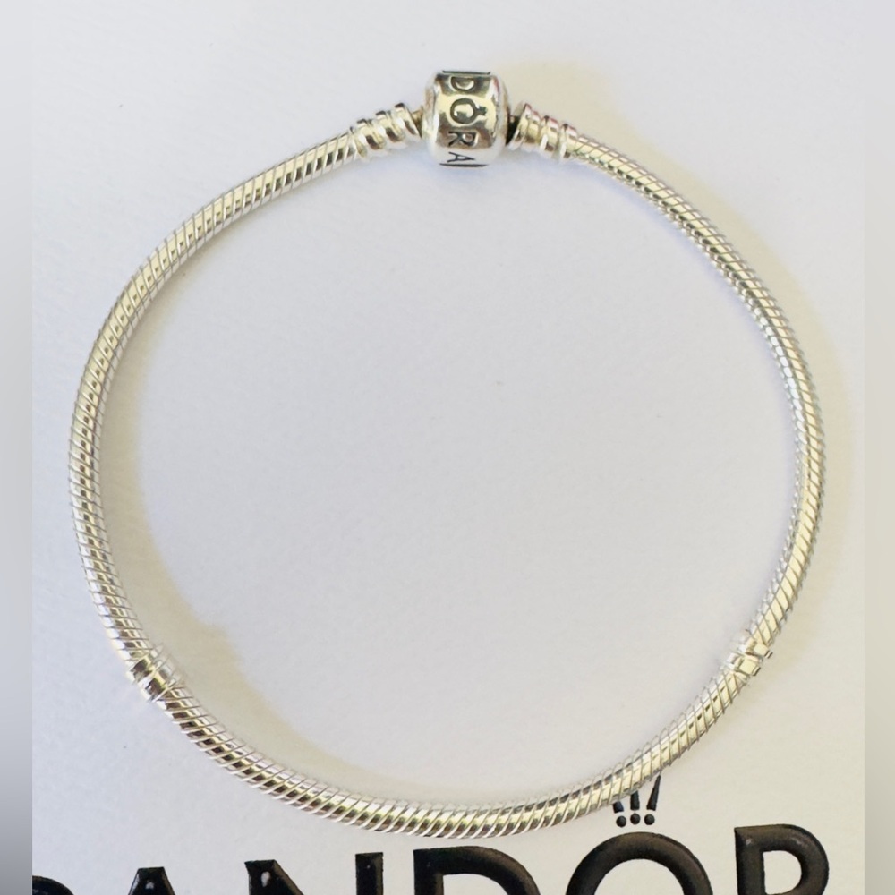 Pandora Sterling Silver 925 Moments Snake Bracelet 7.5 Inches